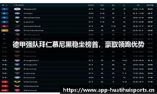 德甲强队拜仁慕尼黑稳坐榜首，豪取领跑优势