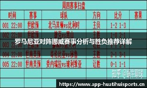 罗马尼亚对阵挪威赛事分析与胜负推荐详解