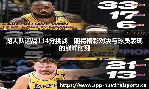 湖人队迎战114分挑战，期待精彩对决与球员表现的巅峰时刻